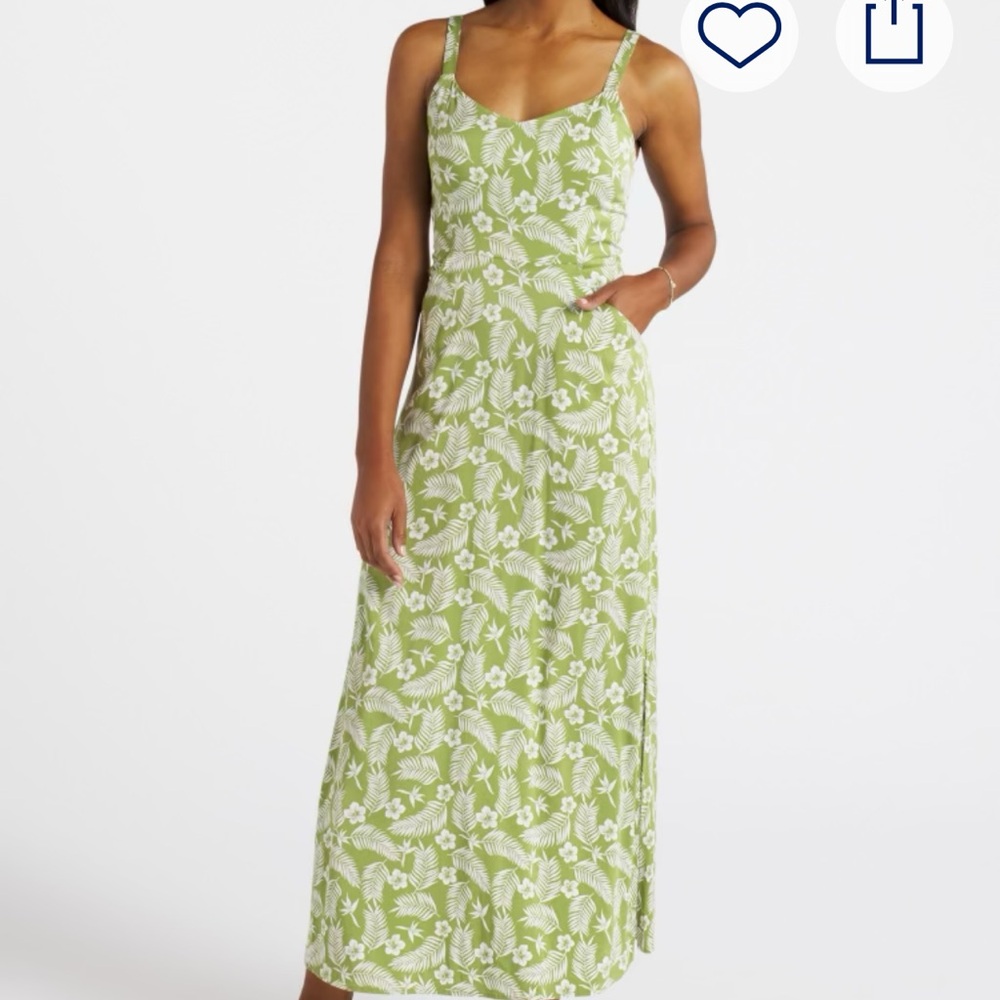 41 Hawthorn green floral maxi dress size M